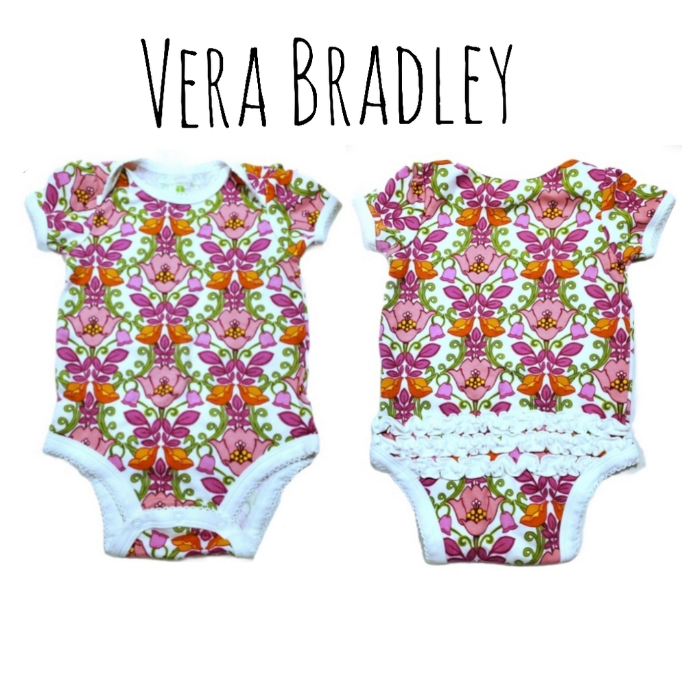 NEW Vera Bradley Baby Bodysuit Onesie Floral Lilly Bell 6 - 9 months
